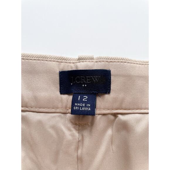 Women's J.Crew Tan Linen Blend Trouser Shorts Size 12 - Picture 2 of 8